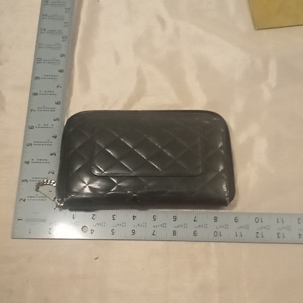 Authentic Chanel Black Quilted Wallet Bigger Size - Picture 2 of 10